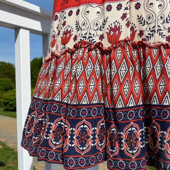 Shrinking Violet Southwestern A-Line Tiered Skirt - Picture 4 of 15